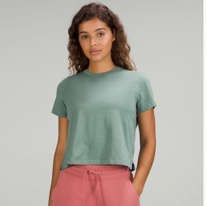 Lululemon classic-fit cotton-blend t-shirt in tidewater teal